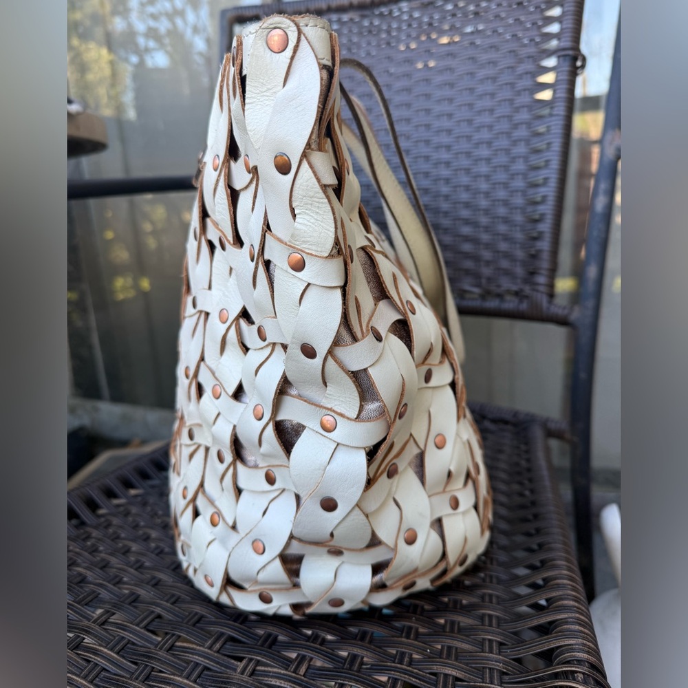 Patricia Nash woven leather tote bag - Picture 5 of 12